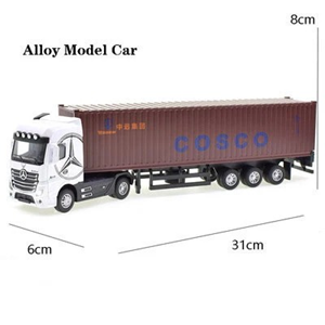 تریلی کانتینردار سفید مدل بنز آکتروس 1:50 Container Trailer Model Benz Actros_اسباب بازی